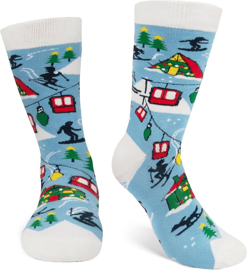 Lavley Ski Socks - Funny socks for skiers and snowboarders - Unisex novelty gift - Great for birthdays or holidays - Image 5